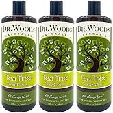 Dr. Woods Pure Tea Tree Liquid Castile Soap - Natural Castile Soap for Body, Hands, and Face with Vitamin E and Hemp Oil, for Men and Women - 32 Fl Oz, Pack of 3