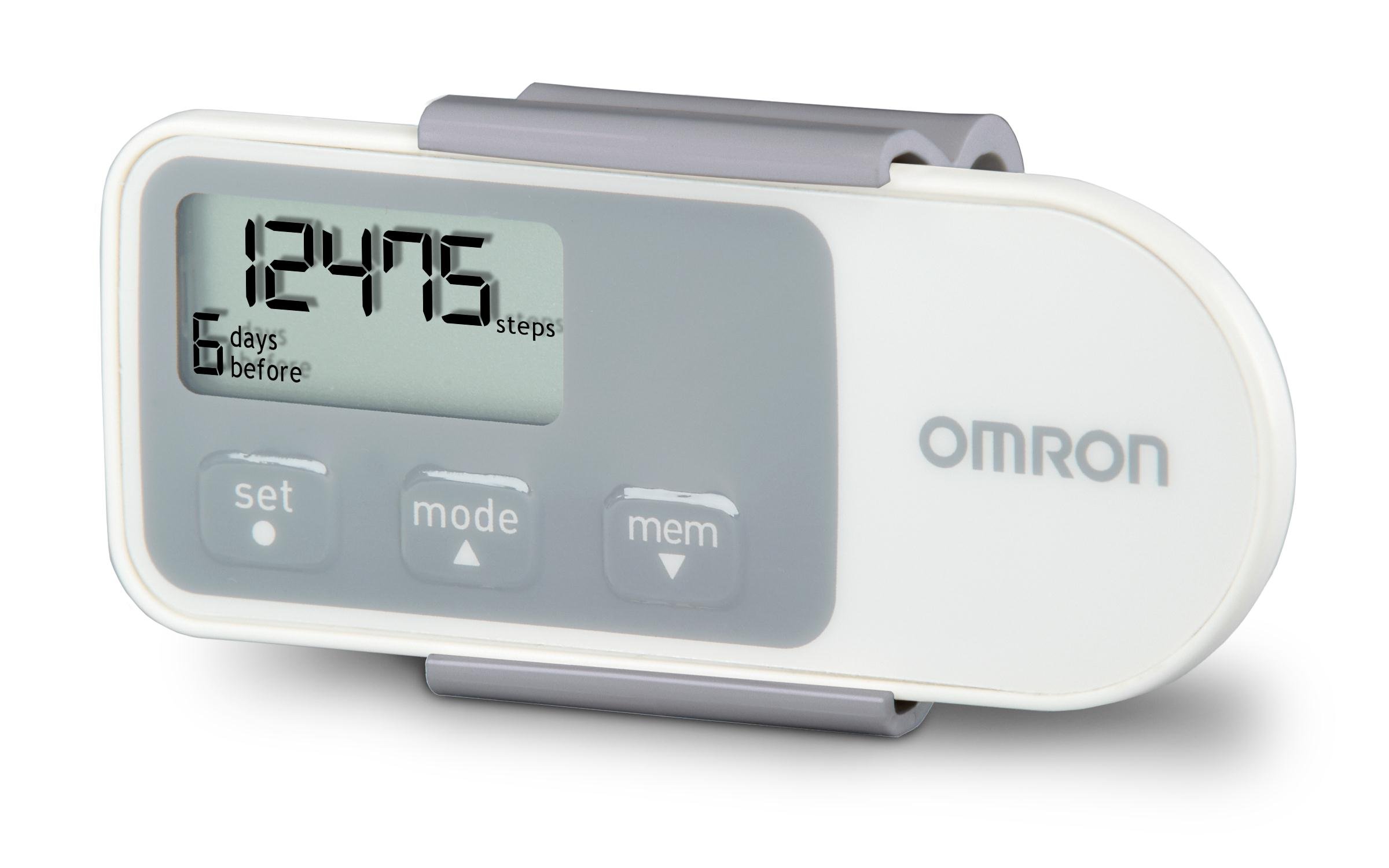 Omron TriAxis Alvita Pedometer Step and Activity Tracker White, HJ