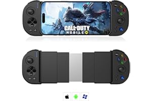 KOIIKO Mobile Gaming Controller for iPhone Android PC iOS Wireless Gamepad Joystick for iPhone 16/15/14/13/12, iPad, MacBook, Samsung Galaxy S23/S22/S21, TCL, LG, Tablet, Turbo, 18+H Battery Life, COD, Direct Play