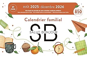 Calendrier familial Salut Bonjour 2025-2026: Août 2025 à décembre 2026