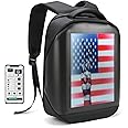 Raoaoqoon Led Backpack with Programmable Screen,HD Color Screen App Control 15.6 inches Laptop Backpack, Waterproof led bag, Travel, Motorcycle Backpack