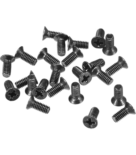 uxcell M2.5 x 6mm Phillips Screw Fasteners Black for Laptop PC TV