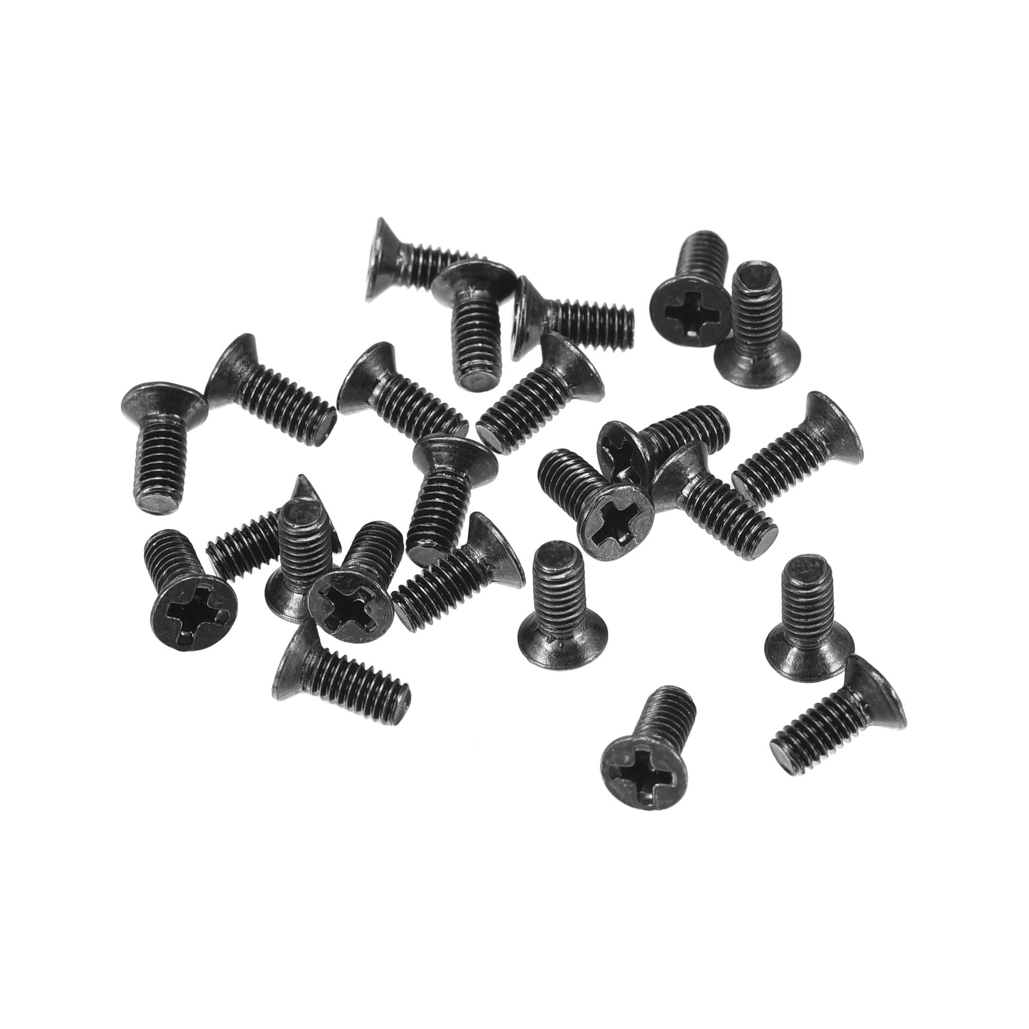 sourcing map M2.5 x 6mm Phillips Screw Fasteners Black for Laptop PC TV Fan Switch 350pcs
