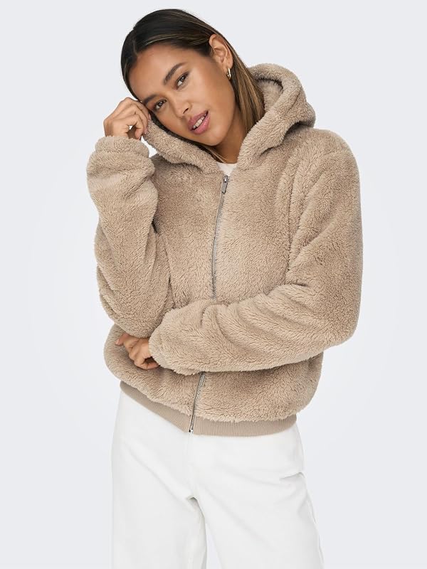 Bestseller A/S ONLNEWANNA Contact Sherpa Jacket CC OTW Giacca Humus, M, Humus, M