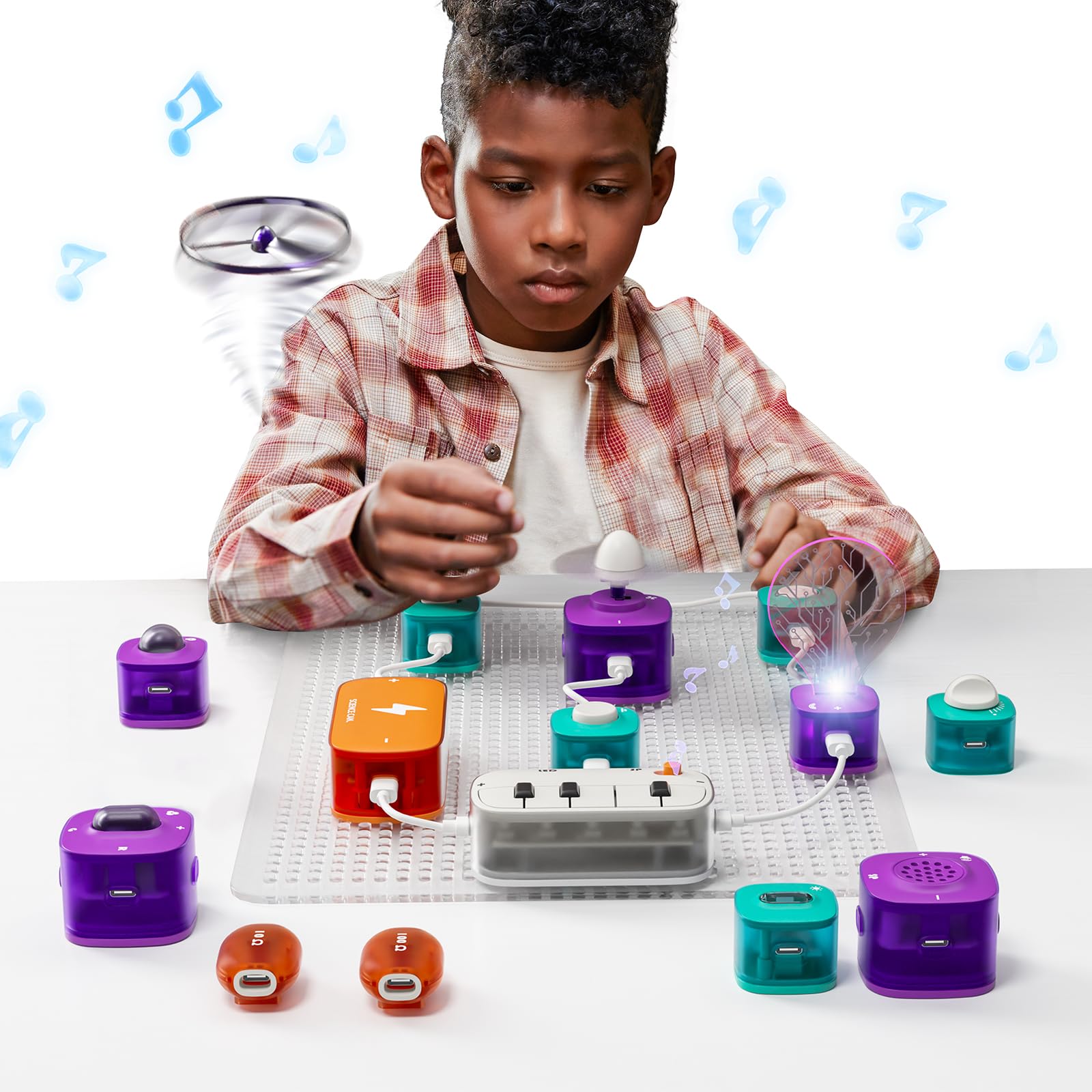 Science Can Electronic Circuit Set for Children, STEM Physical Laboratory with 50 Experiments, Electrical Engineering Experiment Box for Children, Physics, Learning Starter from 8 to 12 Years