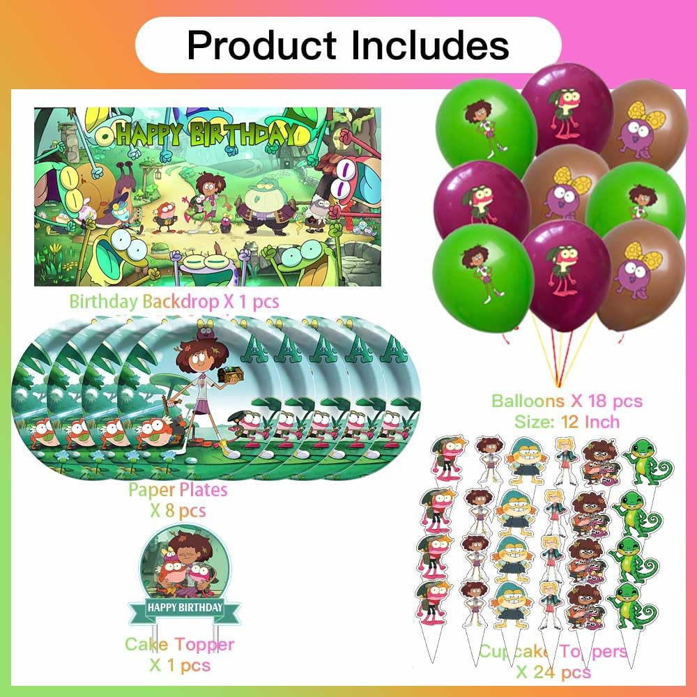 Mua Amphibia Party Supplies Plates Decorations Birthday Cake Topper ...