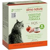almo nature Supportive Formulas Digestive Support Formula HQS Shredded Chicken &amp; Pumpkin in Gravy Wet Cat Food, 1.77-oz can, case of 6