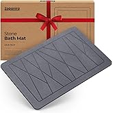 Zopanira Grey Bath Mat - Stone Mat Bathroom - Shower Floor Mat Non Slip - Diatomaceous Earth Mat - Alfombra De Piedra para Baño (Gray)