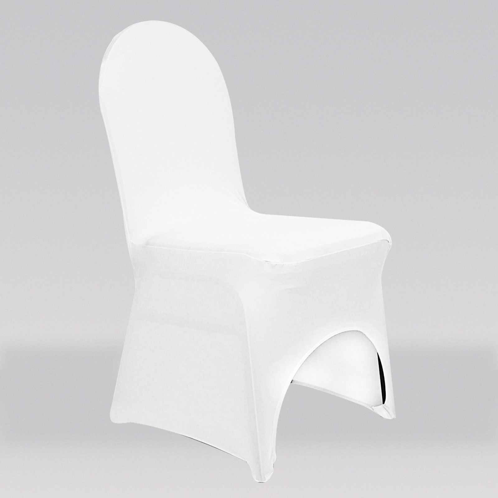Trimming Shop Chair Cover Spandex Polyester Stretch Fabric Dining Slipcovers Washable & Removable Protective Wedding Chair Covers for Banquets Ceremony & Hotel Dinner (White, Pack of 100)
