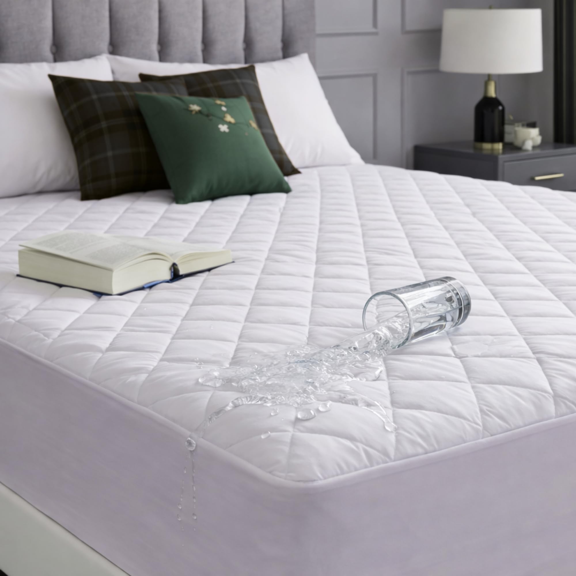 100% Waterproof Mattress Protector Single Size | Microfibre Mattress Cover with Deep Pockets that Fits up to 30cm | OEKO-TEX Certified, Dust Mite Proof & Breathable (Single, 90X190cm)