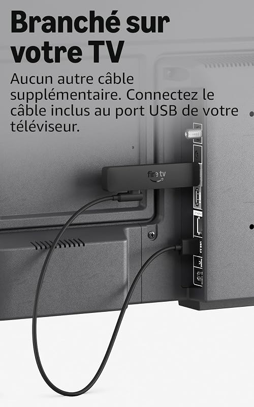 Fire TV Stick HD (nouvelle génération) : TV gratuite et en direct, télécommande vocale Alexa, alimentation via votre TV, configuration facile, trouvez vos séries plus rapidement avec Alexa+