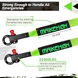 MAIKEHIGH Tow Rope 5M x 5cm 10 Ton Off-Road Recovery Straps Set view 6