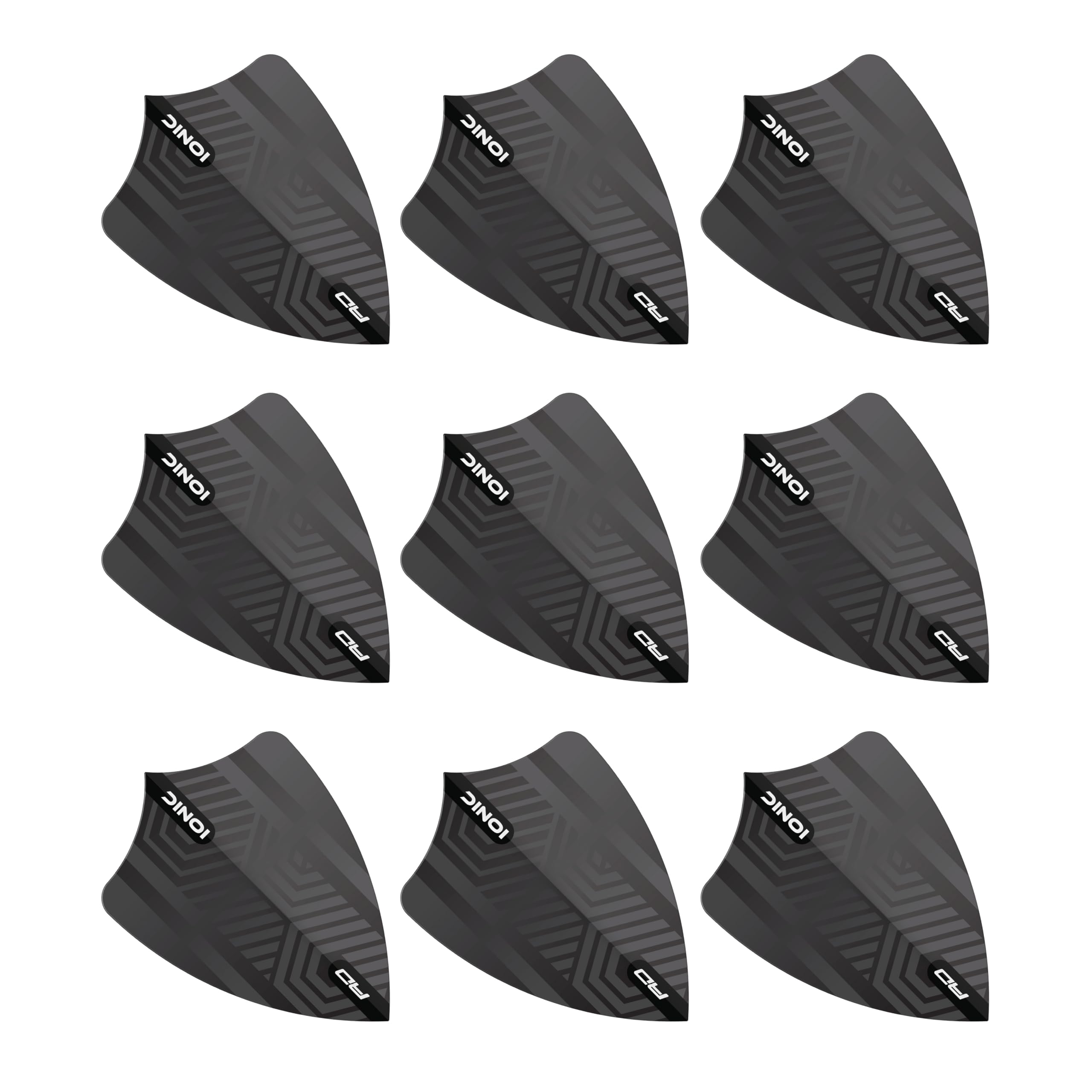 RED DRAGON Hardcore Black Freestyle Dart Flights- 3 Sets Per Pack (9 Dart Flights in total)
