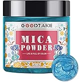GOODTAKE Sky Blue Mica Powder, Mica Pigment Powder for Soap Making, Candle Making, Epoxy Resin, Slime, Nail Polish, Eye Shadow - Natural Mica Powder for Resin (Sky Blue, 2 oz)