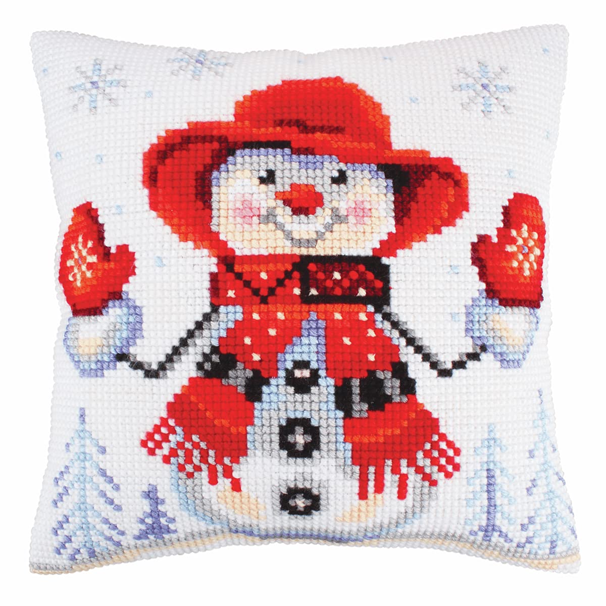Collection D'Art 5250 Fashion Season Embroidery Cushion Cross Stitch Set, Cotton, Multi-Colour, 40 x 40 cm