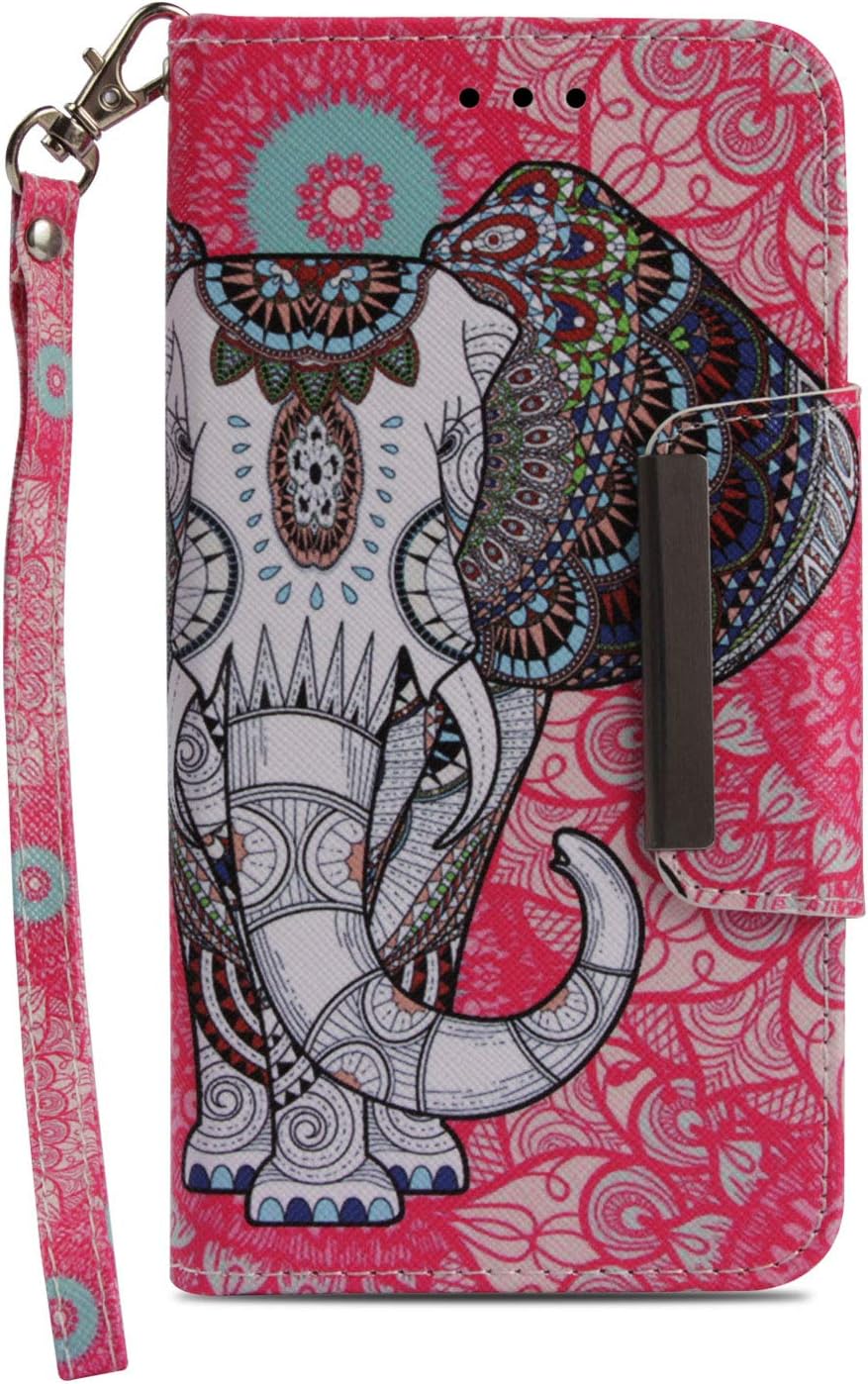 Best lg stylo 4 case kickstand flip pu wallet leather wrist strap 2018