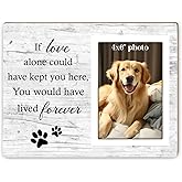 Itsoly Dog Memorial Picture Frame, Pet Sentiment Memorial Gifts for Loss of Dog, Pet Picture Frames Memorial, If Love Could Have Kept You Here You Would Have Lived Foreve, 4x6 Photo12P92