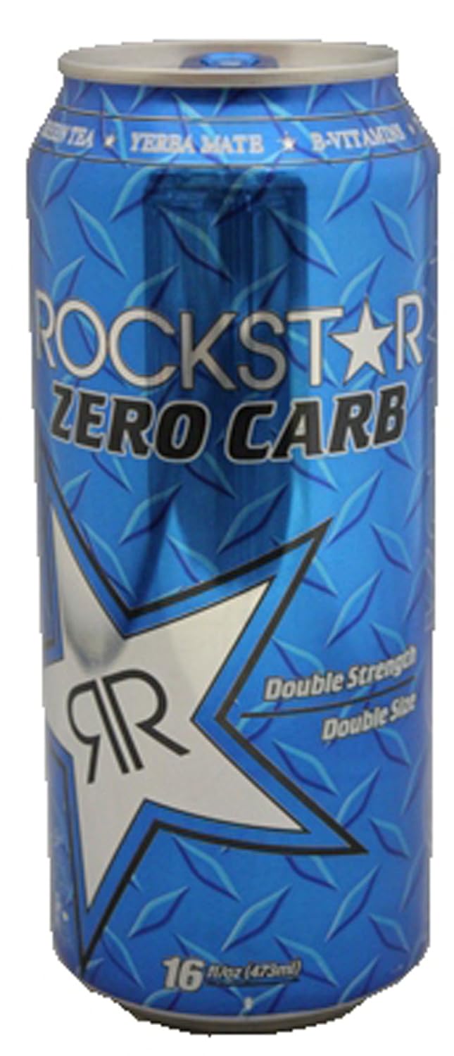 Amazon Com Rockstar Energy Drink Zero Carb Blue Cans 24 16oz Grocery Gourmet Food