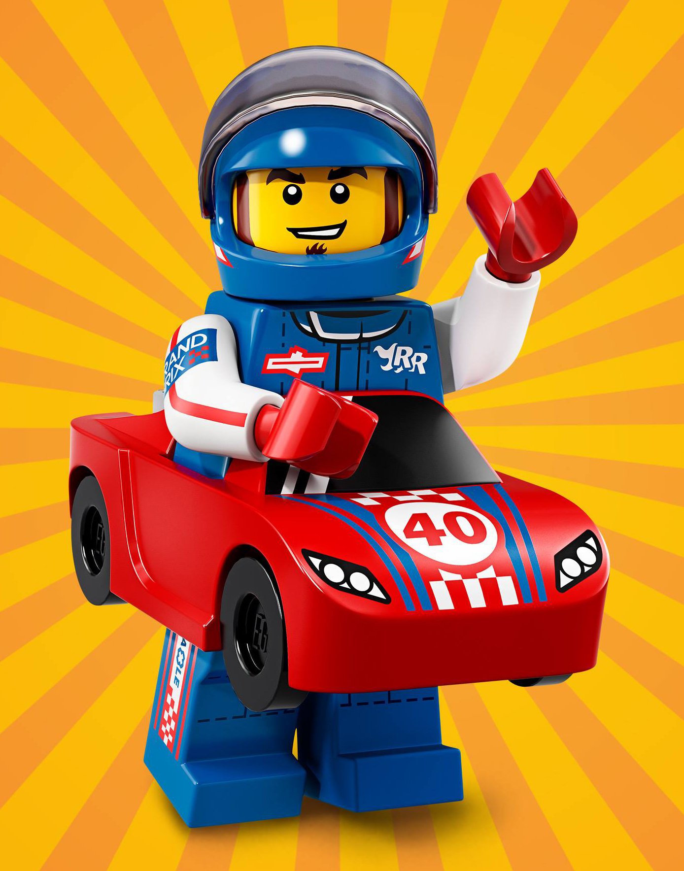 LEGO Series 18 RACE CAR GUY Minifigure (#13/17) - Bagged 71021