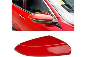 Moonlinks Compatible with 2016-2021 Honda Civic Passenger Side Mirror Cover Replacement,Red Mirror Cap for 10th Gen Civic,2019-2022 Insight,Right Side(1PC)
