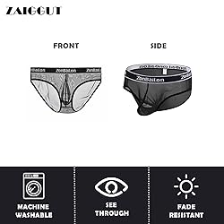 ZAIGGUT Mens Sexy See Through Underwear Breathable
