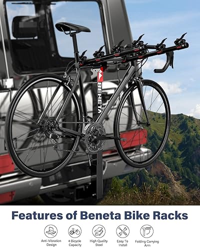 Bike Rack for Car, BENETA Bicycle Car Rack with 2'' Hitch
