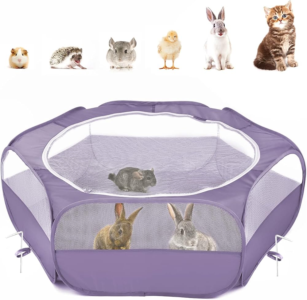 Pawaboo Small Animals Playpen Breathable Waterproof Tent Purple