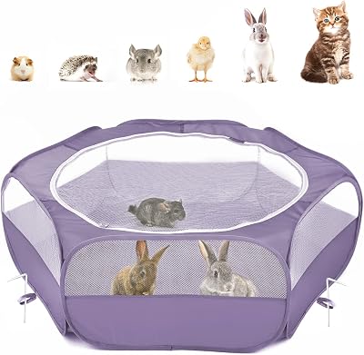 Pawaboo Small Animals Playpen Breathable Waterproof Tent Purple