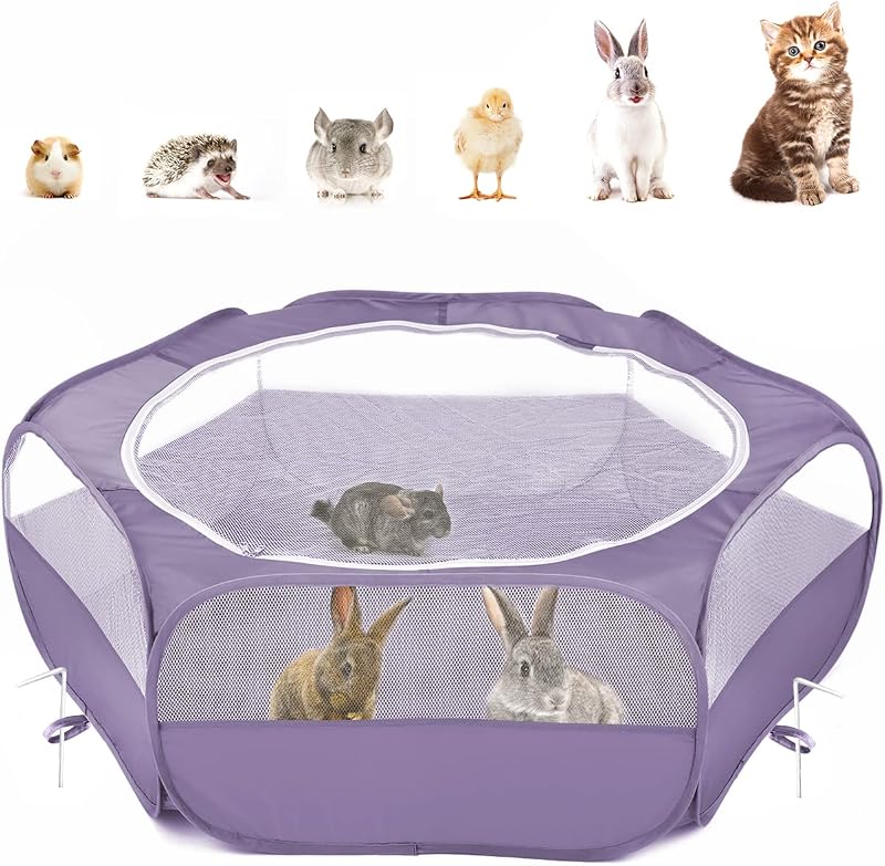 Pawaboo Small Animals Playpen Breathable Waterproof Tent Purple