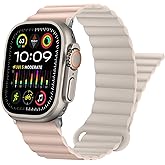 HITZEE Compatible with Apple Watch Band 49/46/45/44/42/41/40/38mm, Double Sided Silicone Magnetic Band Compatible for iWatch Ultra 3/2/1 Series 11 10 9 8 7 SE3 6 5-1 (42/44/45/46/49mm, Pink-Star)