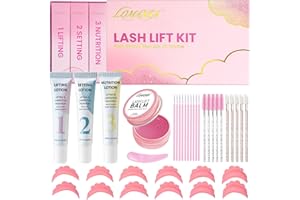 Lash Lift Kit for Beginners, Lomansa DIY Eyes Open Eyelash Perm with Self-Lash Lift Pads, Salon-Quality Eyelash Lift Kit for 