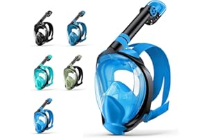Zenoplige Full Face Snorkel Mask Adults,Dry-Top Snorkeling Gear with Camera Mount,Foldable 180-Degree Panoramic Scuba Mask for Snorkeling Diving Swimming Travel,Snorkel Mask Anti-Fog & Anti-Leak