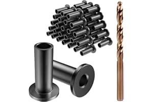 BLIKA 40 Pack Black Stainless Steel Protector Sleeves for 1/8" 5/32" or 3/16" Deck Cable Railing, for Wood/Composite Posts, T316 Marine Grade, Black Cable Railing Protector Sleeves