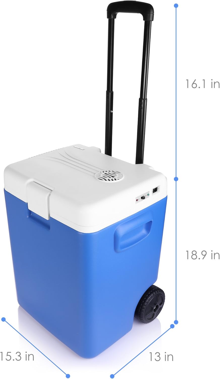 bestek 30 quart car refrigerator freezer