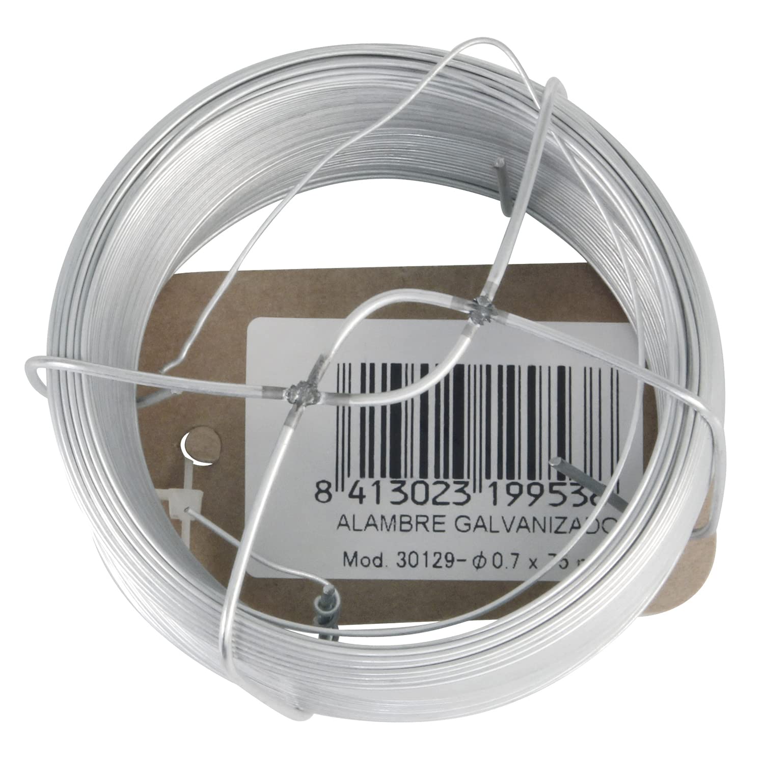 Amig - Roll of Galvanized Steel Wire Mod.30129 Multipurpose Ideal for The Construction of Fences and Fences, or Animal Corrals - Measurements: Ø 0.7 mm x 75 m