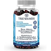 Ashwagandha Gummies with Sea Moss, Burdock Root & Bladderwrack C Adaptogenic Superfood Complex C Vegan, Non-GMO, Gluten-Free 