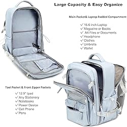 Travel Backpack for Women Men 15.6 Inch Laptop
