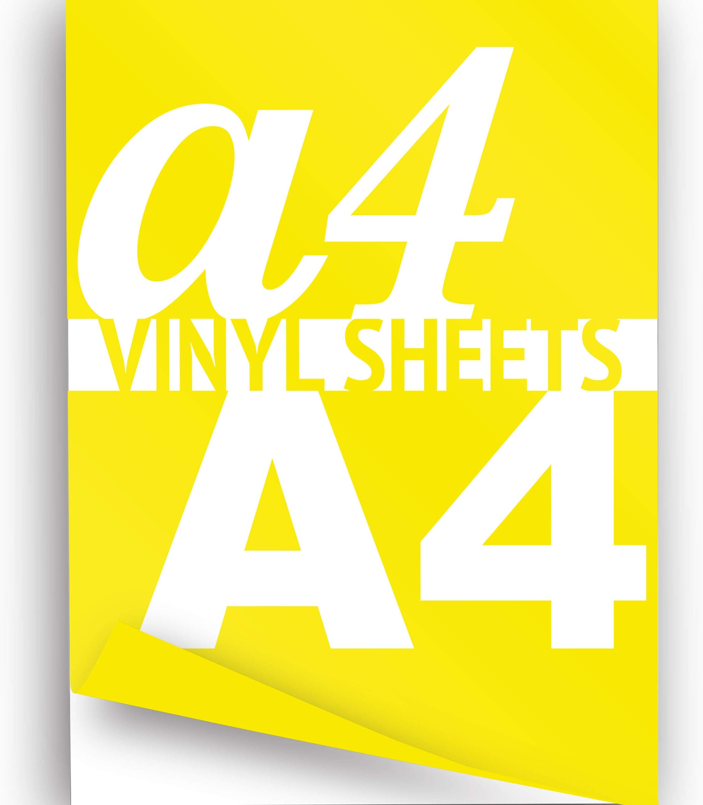 JasonCarlMorgan A4 Bright Yellow Gloss 297x210mm 1x Self Adhesive Vinyl Sheet, 5-7yr Grade