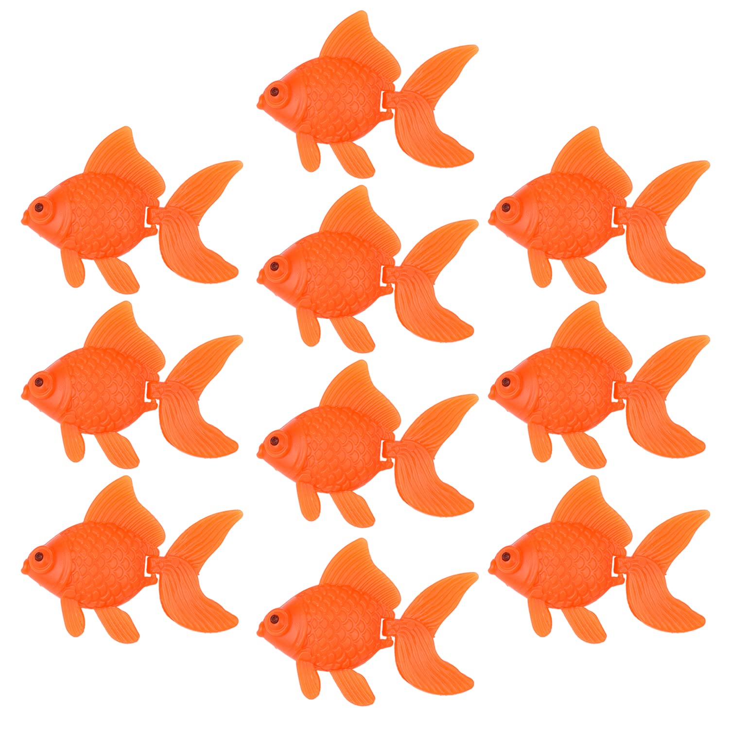 Lezevn 10Pcs Artificial Aquarium Floating Fish - Plastic Moving Fish Ornament Decor for Tank Terrarium Decoration