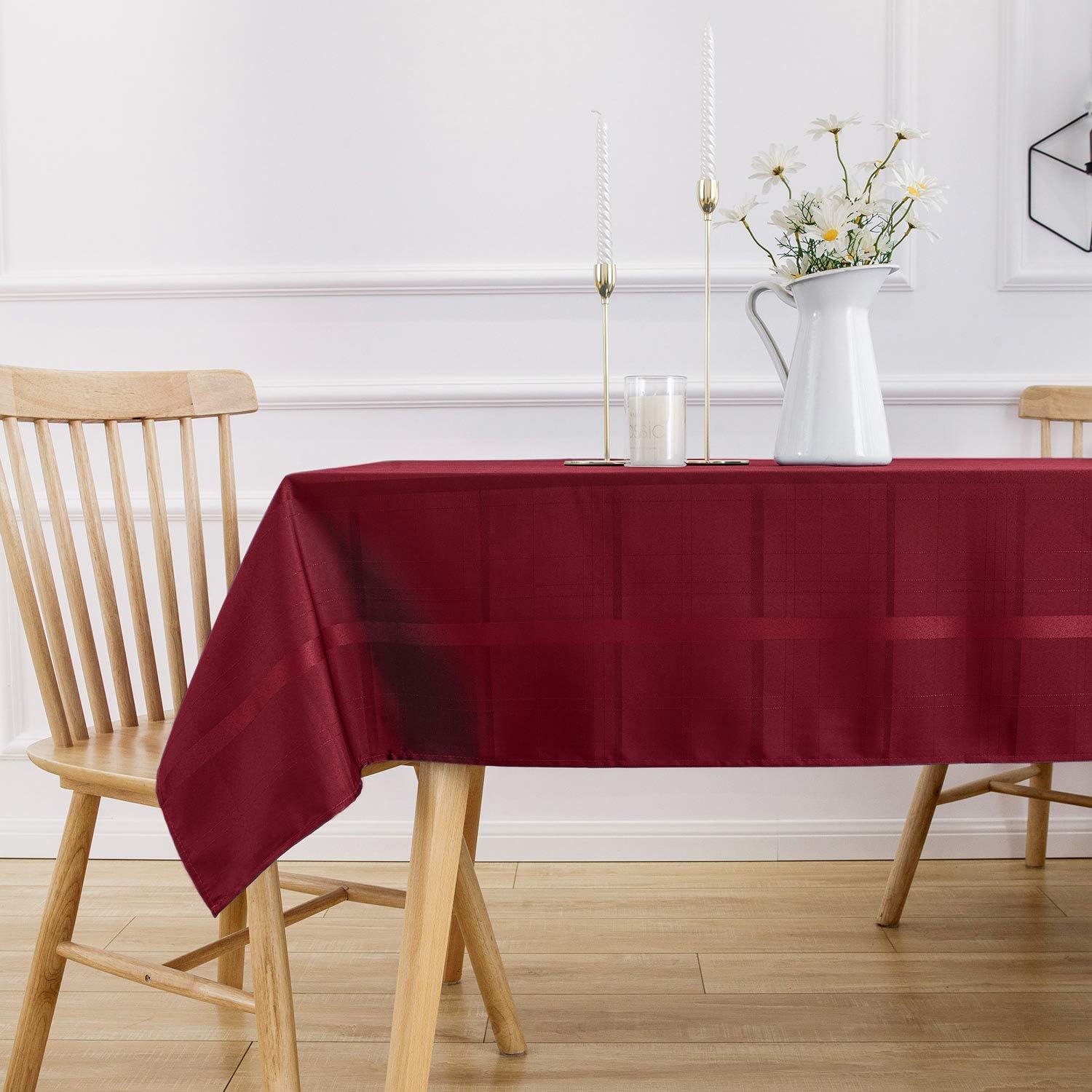 Best red stripe table cloth 60×84