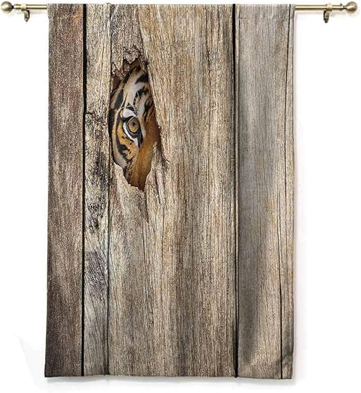 Amazon Com Doneeckl Spa Curtain Safari Decor Siberian Tiger Eye