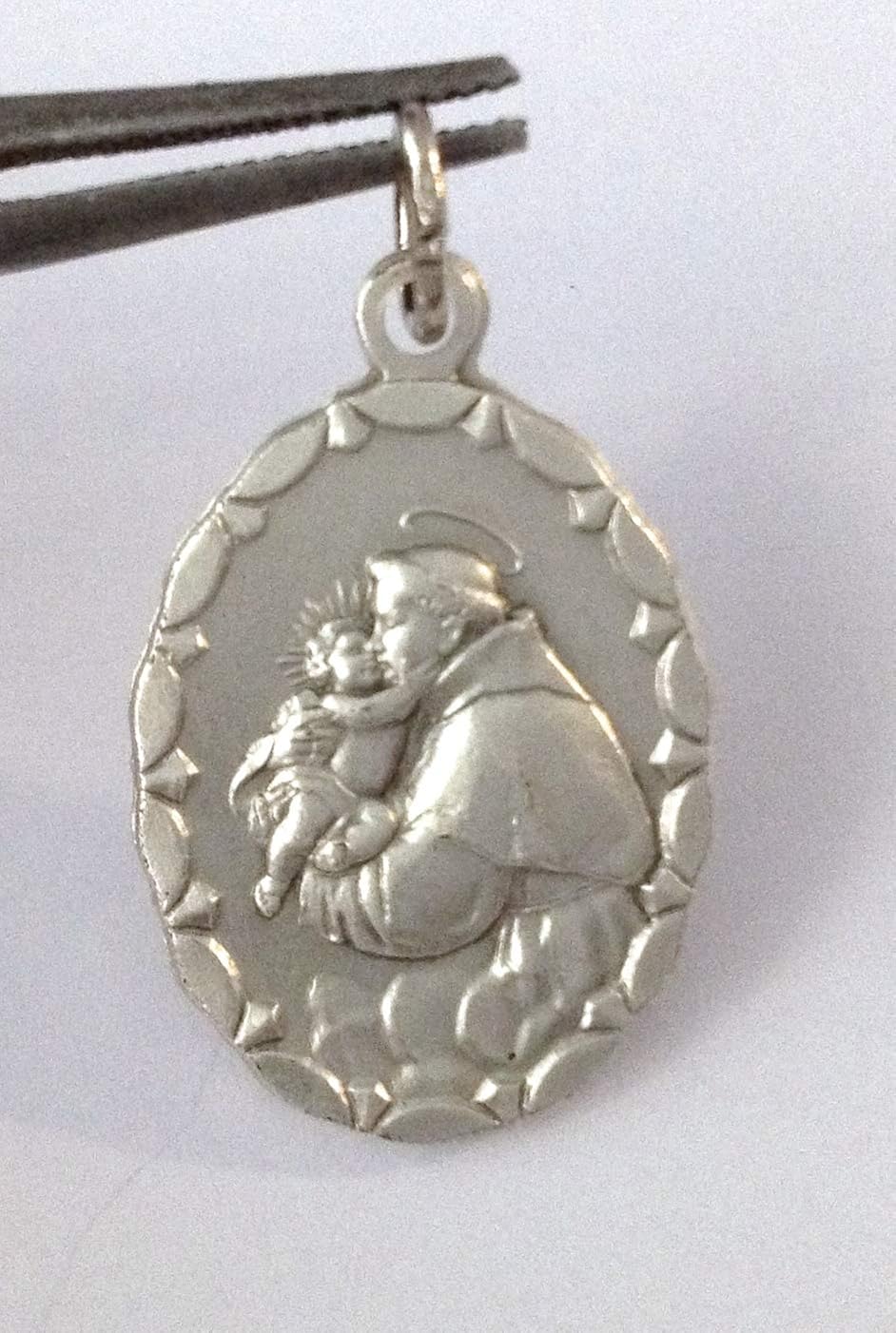 I G J SAINT ANTHONY OF PADUA WITH JESUS CHILD OVAL SHAPE MEDAL - 100% MADE IN ITALY - THE PATRON SAINTS MEDALS - Image 4
