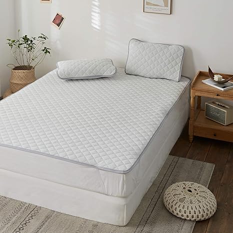 Amazon Co Jp 三幸 ふんわりレーヨンパイル 敷きパッド しなやかな肌触り オールシーズン 吸湿性 洗濯ok 四隅ゴム 取り付け簡単 クイーン グレー 1741 0009 ホーム キッチン