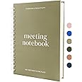 Lamare Meeting Notebook for Work Organization – Perfect Work Notebook for Note Taking & Meeting Planner for Productivity