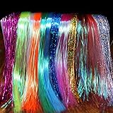 XFISHMAN Fly Tying Materials 12 Colors Krystal Flash Holographic Ripple Flashabou Flies Fishing Lure Making Supplies