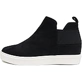 Soda Diana ~ Slip On Hidden Wedge Ankle Boot Fashion Sneaker with Elastic Gore Insets