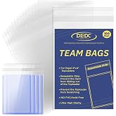 DEDC 100 Pcs Team Bags for Trading Cards, Team Bag Fit 3x4inch 35PT Top Loaders for TCG MTG Shipping Sports Graded Card TOP Loader Sleeves Protector