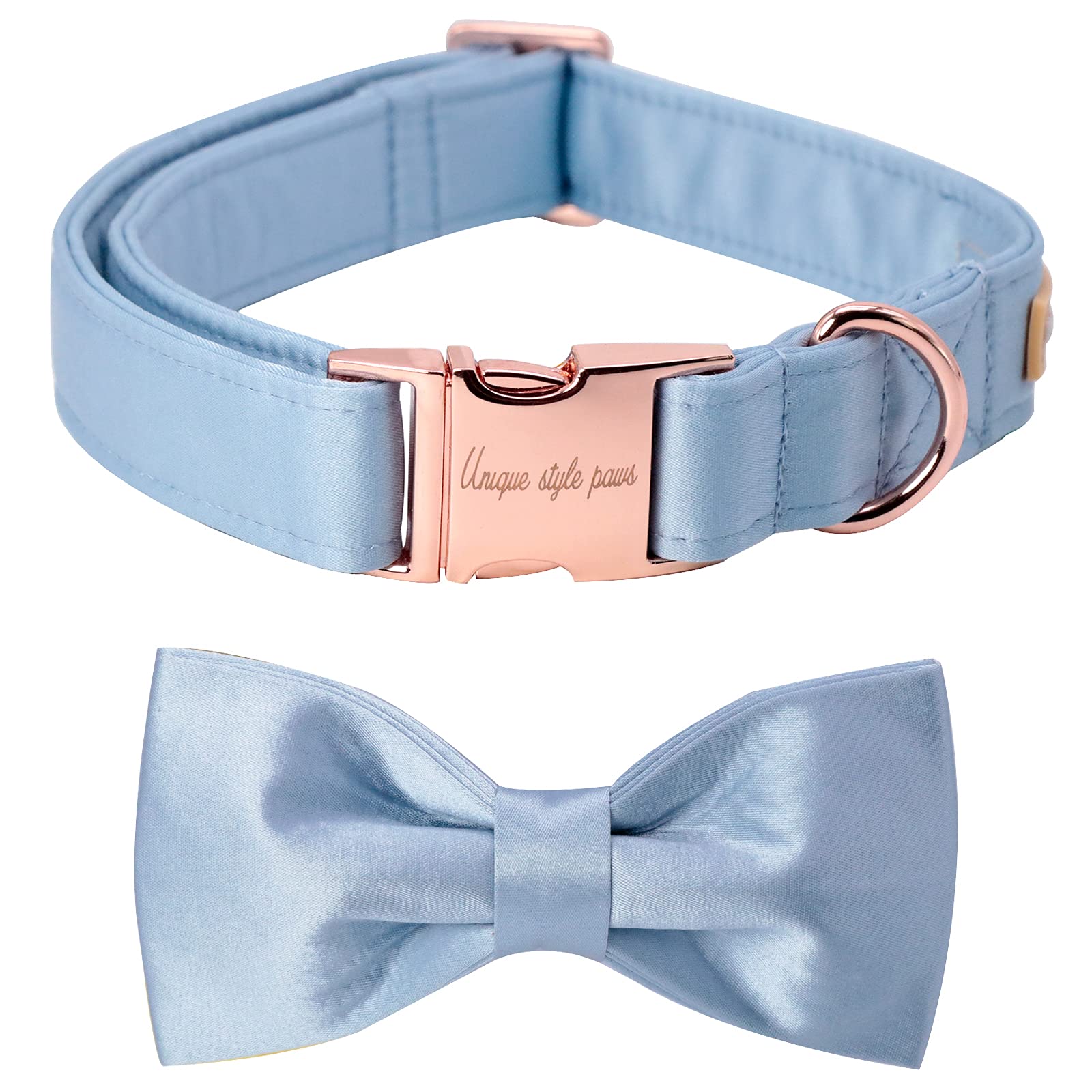 Unique style paws Dog Collar, Silk Dog Collar with Bow, Soft Dog Bowtie Adjustable Girl or Boy Pet Collar Gift for Small Medium Large Dogs