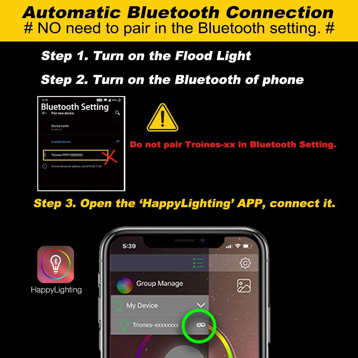 LED Flood Light 100W Equivalent RGB Color Changing, Outdoor Bluetooth Smart Floodlights RGBW 2700K Warm White & 16 Million Colors, 20 Modes, Grouping, Timing, IP66 Waterproof (2 Pack) - - 