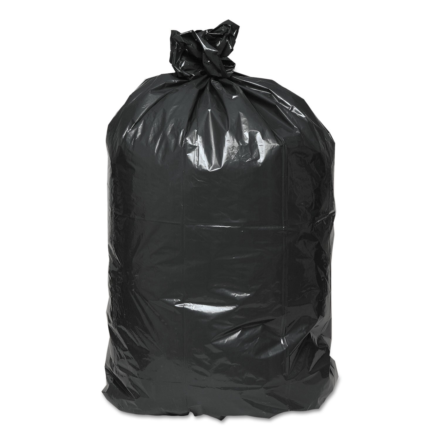 Earthsense Commercial Recycled Can Liners, 56 gal, 1.25 mil, 43 x 48, Black, 100/Carton (WBIRNW4750)